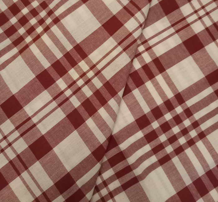 Tissu Madras bordeaux